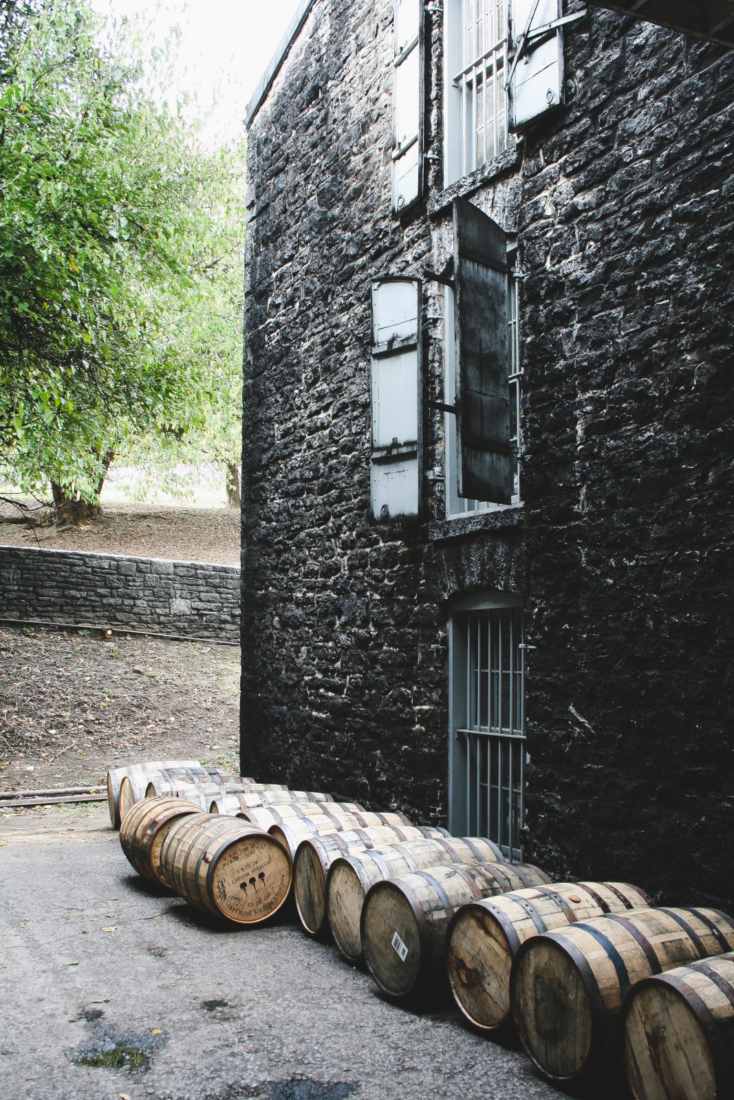 Barrels of bourbon