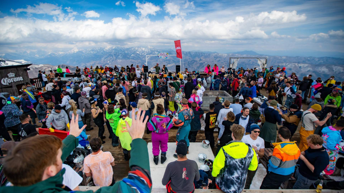 People at the winter festival