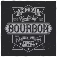 Logo of Bourbon Whiskey in Vintage Style