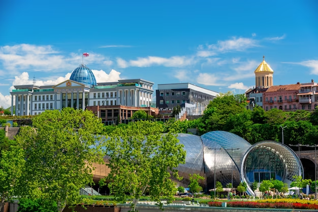 Museum and city view